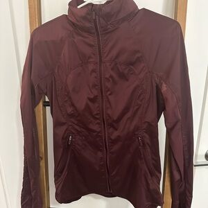 Lululemon rain/workout jacket. Size 4, color burgandy
